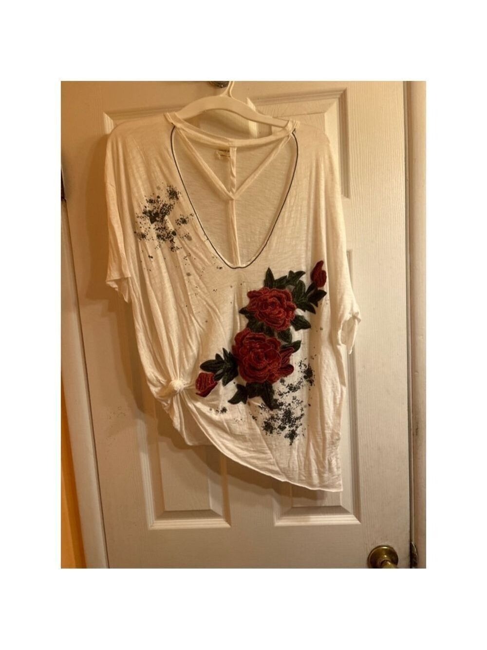 Women's Emory Park Shirt, M, White & Red